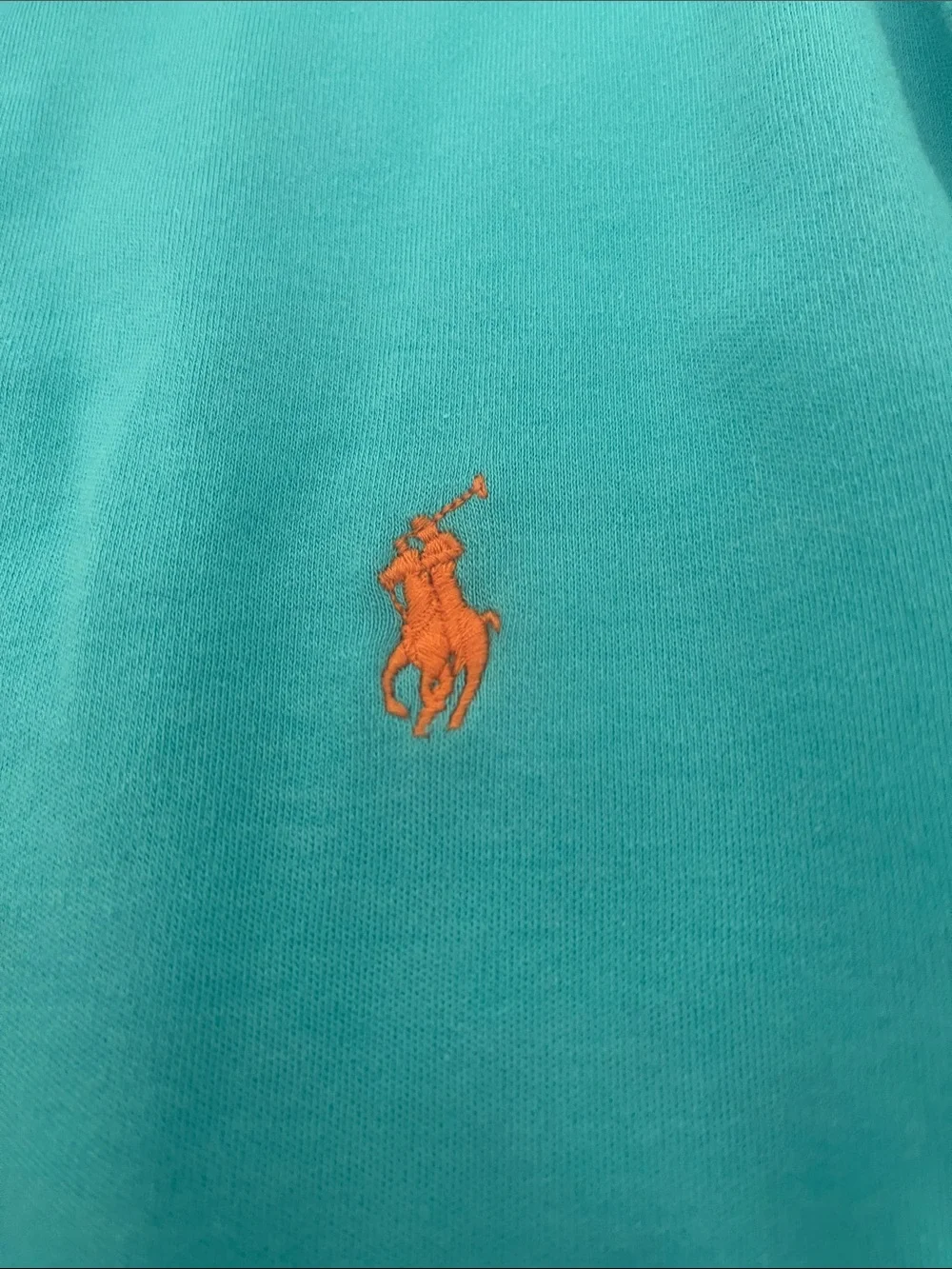Men’s Ralph Lauren Men's Turquoise Polo with Orange Pony - Picture 5 of 8